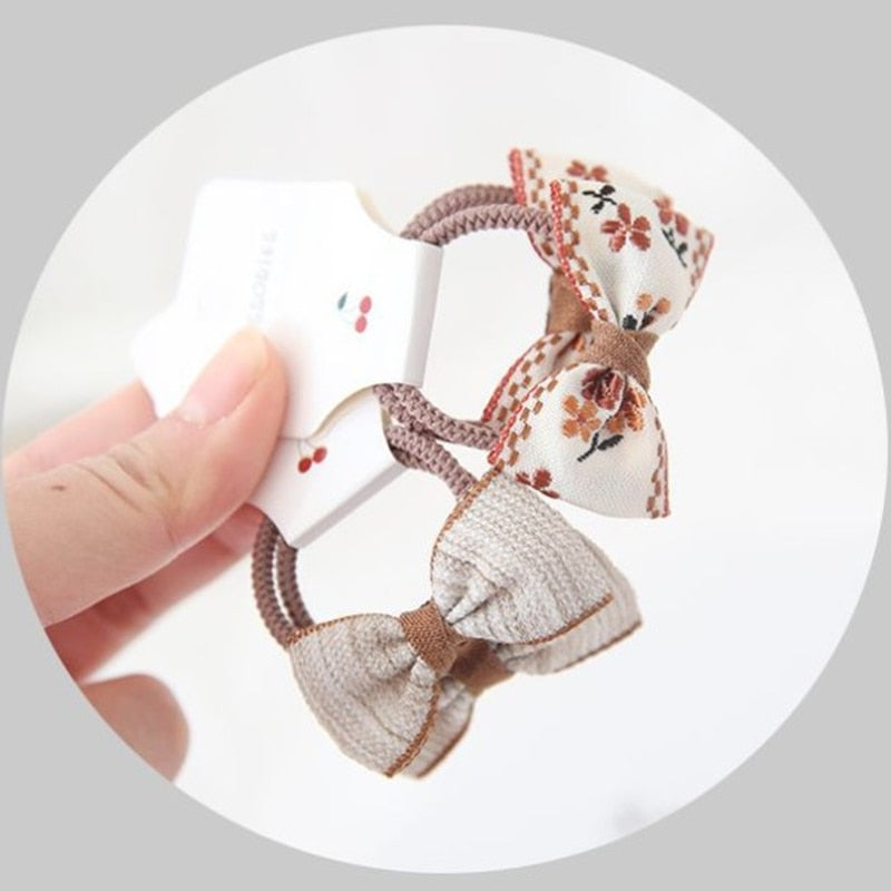 2er Set Haargummi mit Schleifen